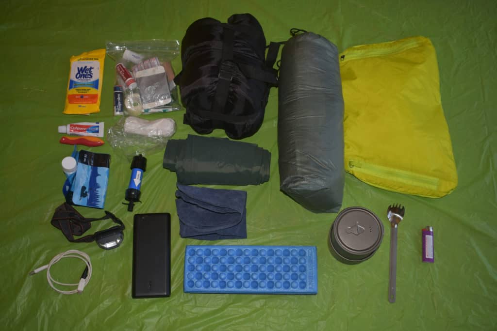 overnight backpacking gear list